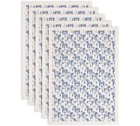 SUPERDANT 5PCS Abstract Wooden Horse Underglaze Transfers for Pottery Blue Transfer Stickers Ceramic Decals Ceramic Underglaze Transfers for Pottery Overglaze Enamel Decal Gifts for Craft Enthusiasts