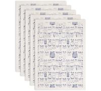 SUPERDANT 5PCS Dry Clothes Underglaze Transfers for Pottery Blue Laundry Clay Transfer Paper Ceramic Decals Transfer Stickers for Pottery DIY Handicraft Supplies Handmade Gifts 52x37CM