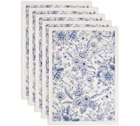 SUPERDANT 5PCS Flower Underglaze Transfers for Pottery DIY Art Blue 52x37cm