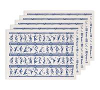 SUPERDANT 5PCS Kokopelli Underglaze Transfers for Pottery Primitive Tribesmen Transfer Stickers Ceramic Decals Blue Ceramic Underglaze Transfers for Pottery Overglaze Enamel Decal