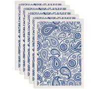 SUPERDANT 5PCS Paisley Pattern Underglaze Transfers for Pottery Water Droplet Shape Transfer Stickers Ceramic Decals Blue Underglaze Transfers Paper for Porcelain Overglaze Enamel Clay Decal 52x37cm
