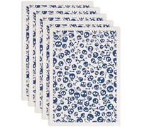 SUPERDANT 5PCS Skull Head Underglaze Transfers for Pottery Halloween Transfer Stickers Ceramic Decals Blue Ceramic Underglaze Transfers for Pottery Overglaze Enamel Decal Waterslide Decal