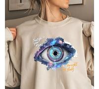 SUPERDANT 8 PCS Eyes Iron on Transfers Oil Painting Style Heat Transfer Stickers Plastic Stickers Set Clothing Iron on Decals for T-Shirt Canvas Bags Jackets Pillow Hoodie DIY Crafts