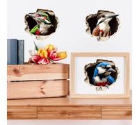 SUPERDANT 8Pcs 3D Wall Stickers Colourful Birds Wall Decal Kingfisher Woodpecker Decals Stickers for Walls Peel and Stick Vinyl Art Sticker for Bedroom Living Room Nursery Bird Lover