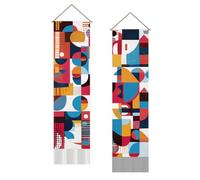 SUPERDANT Abstract Geometric Tapestry Modern Wall Art Tapestry Bohemian Wall Blanket Long Tapestry Wall Hanging Pack of 2 Tapestries with Tassel for Living Room Bedroom Dorm Backdrop Decorations