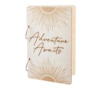 SUPERDANT Adventure Awaits Greeting Card Organizer Birthday Gift Card Holder Cards Keeper Storage Keepsake Book Binder Wedding Post Cards Photo Album Holder Graduation Planner Journal Keepsake Gifts