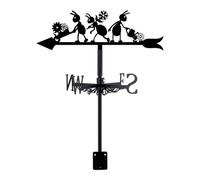 SUPERDANT Ant Weather Vane for Roof Mount Ant Flower Metal Weathervane Wind Vanes for Outside Roof Decor Black Wind Decorative Signs for Farmhouse Yard Farm Barn Sheds Garden Patio Decoration