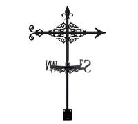 SUPERDANT Arrow Pattern Weathervane, Black Metal Wind Vane, Animal Weather Vane, Garden Ornament, Farmhouse Garden Outdoor Yard Roof Shed Paddock Decoration