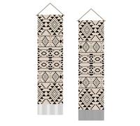 SUPERDANT Aztec Pattern Tapestry Modern Aesthetics Art Wall Tapestry Blanket Long Wall Hanging Pack of 2 Tapestries with Tassel Design for Living Room Bedroom Dorm Backdrop Decorations