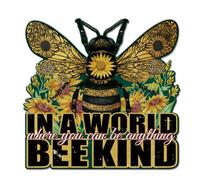 SUPERDANT Bee Metal Signs Sunflower Tin Sign You Can Be Anything Wall Plaques 3D Iron Art Poster for Man Cave Home Bar Garden Living Room Bedroom Vintage Decor