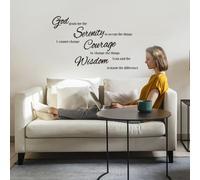 SUPERDANT Bible Verse Wall Stickers Serenity Prayer Wall Decal Bible Inspirational Quotes Wall Decor Livingroom Bedroom Decoration Christian Room Decor