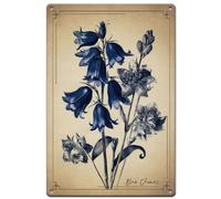 SUPERDANT Blue Chelsea Metal Signs Retro Violet Tin Signs Iron Wall Decoration Rectangle Signs for Bedroom Living Room Entrance Corridor Home Cafe Bar Wall Art 30cm x20cm