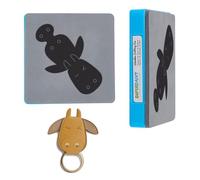 SUPERDANT Bull Head Keychain Leather Cutting Dies Leather Pendant Wooden Die Cutter Cattle Decorations Leathers Dies for DIY Art Crafts for Bag Clothes Keychain Making