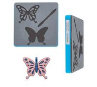 SUPERDANT Butterfly Leather Keychain Die Cutter Leather Cutting Die with Wood Base Designed for Crafters Making DIY Charms and Purse Bag Accessories 5.9Inch/15cm