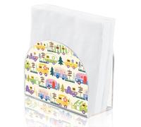 SUPERDANT Campervan Napkin Holder for Tables Acrylic Tissue Organizer Cartoon Caravan Paper Cocktail Stand for Kitchen Serviette Dispenser Home Dining Room Restaurant Bar Party Decoration