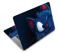 SUPERDANT Cartoon Cat Laptop Skin Sticker Decal Winking Blue Cat Universal Laptop Skin 12 13 13.3 14 15 15.4 15.6 Inches Vinyl Stickers Removable Notebook Personalized Protector
