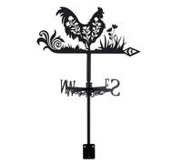 SUPERDANT Chicken Weather Vane Flora Chicken Metal Weathervane Wind Vanes Weathercock Decorative Wind Direction Wind Vanes Signs for Farmhouse Outdoor Garden Lawn Roof Paddock Decoration