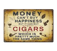 SUPERDANT Cigars Sales Metal Signs Cigars Shops Tin Sign Bar Wall Plaques Funny Iron Poster Art for Home Bar Pubs Cafe Vintagae Decor Man Cave Gift 20x30cm