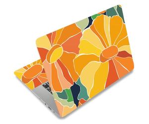 SUPERDANT Color Block Flowers Laptop Skin Colorful Laptop Sticker PVC Computer Stickers Dustproof Waterproof Art Decal Protector 12" 13" 13.3" 14" 15" 15.4" 15.6" Notebook Art Decal