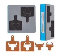 SUPERDANT Cow Head Leather Cutting Die 2 Styles Tags for Crafts Bull Head Sign Labels Earring Die Cutter Pendant Die Cuts Machine Faux Leather Dangle Earrings Dies for Jewelry Gifts DIY Decoration