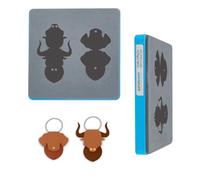 SUPERDANT Cows and Dog Pendant Leather Die Bull and Puppy Keychain Decor Wooden Die Cutter Leathers Cutting Dies DIY Art Crafts Leathers Dies Cutter Leather Making for Handmade Lover Gifts