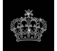 SUPERDANT Crown Iron on Rhinestones Transfer Crown T-Shirt Crystal Heat Transfer Designs Crown Crystal Stickers Rhinestone Crown Bling Decals for Clothing Tote Bag DIY Art Craft Gifts