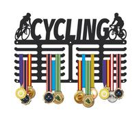 SUPERDANT Cycling Medal Hanger Riding Medal Holder Personalised Medals Rack Wall Mounted Medals Hanging 6 Rows 24 Hangers Non-Slip Hooks for Athletes Cyclist Gifts
