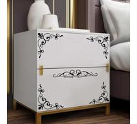 SUPERDANT Decorative Border Wall Stickers Black Line Pattern Wall Decal Closet Art Decor DIY Peel and Stick Simple Vinyl Mural for Bedroom Living Room Bedside Table 96x30CM