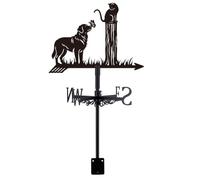 SUPERDANT Dog Cat Weather Vane Butterfly Weathervanes Direction Indicator Measuring Instrument Roof Installation Weathervane FOR Outdoor Garden Farm Backyard Gazebo Barn Art Decoration Black