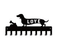 SUPERDANT Dog Metal Key Holder Dachshund Decorative 10 Hook Key Organizer Wall Mounted Entryway Key Belt Umbrella Hooks Personalized Key Hanger Dog Leash Hangers for Wall Front Door
