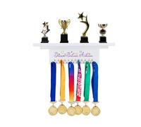 SUPERDANT Dream Believe Achieve Trophy and Medal Display Shelf Wood Medal Holders for Gymnastics Honors Wall Mount Medal Shelf and Hanger Sport Awards Gift for Girl
