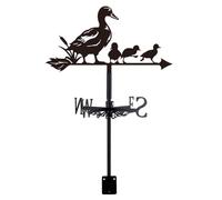SUPERDANT Duck Weather Vane Duck Family Weathervanes Weather Vanes for Sheds Metal Wind Vane Wind Indicator Decorative Outdoor Iron Weather Vane for Roof Shed Garden Outdoor Decor