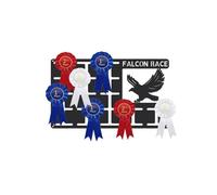 SUPERDANT Falcon Race Rosettes Medal Hanger Show Training Eagle Rosette Medals Holder Personalised Award Ribbon Black Metal Rack Wall Mount New Upgraded Design Gifts