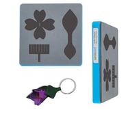 SUPERDANT Flower Bouquet Keychain Leather Die Flowers Keychains Decor Wooden Die Cutter Leathers Cutting Dies DIY Art Crafts Leathers Dies Cutter Leather Making for Handmade Gifts for Man Woman