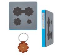 SUPERDANT Flower Keychain Leather Die Flowers Keychains Decor Wooden Die Cutter Leathers Cutting Dies DIY Art Crafts Leathers Dies Cutter Leather Making for Handmade Gifts for Man Woman