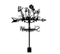 SUPERDANT Flower Weather Vane Butterfly Weathervanes Flower Bush Wind Vanes Weather Vane for the Garden Wind Direction Indicator for Roof Yard Outdoor Farm Barn Sheds Garden Patio Decoration