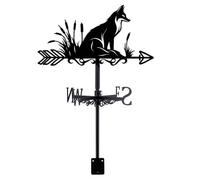 SUPERDANT Fox Weather Vane Meadow Fox Weathervanes Wind Vane for Garden Animal Wind Direction Indicator Metal Weathercock for Garden Roof Shed Yard Barn Outdoor Decoration