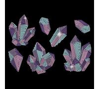 SUPERDANT Gemstones Iron on Transfer Stones Crystal Heat Transfer Stickers Hotfix Rhinestone Decal Diamonte Iron on Patch for T-Shirt Clothing Bag DIY Art Craft 21x29.7cm