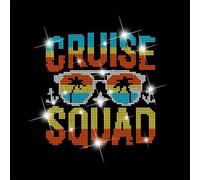 SUPERDANT Glass Rhinestone Transfers Iron on Decals for Clothing 32x23.8cm One Piece Cruise Squad Rhinestone Patch for DIY Fashion and Wardrobe Upcycling Colorful