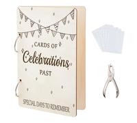 SUPERDANT Greeting Card Organizer Birthday Card Storage Folder Greeting Card Binder for Childhood Memories Greeting Card Album Holder Book Leafing 2 Ring With Punch And 20 Card Slots