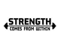 SUPERDANT Gym Wall Stickers Strength Comes from Within Wall Art Stickers Fitness Motivational Quotes Wall Decals Training Fitness Vinyl Art for Bedroom Gifts for Fitness Fan
