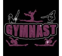 SUPERDANT Gymnastics Iron on Rhinestones Transfer Bling Glass Rhinestone Decals Gymnastics Action DIY Hotfix Transfer Stickers Crystal for T-Shirt Clothing Hoodies Art Craft Decor Gifts