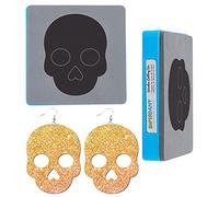 SUPERDANT Halloween Skull Leather Cutting Die Wood Cut Mold Bag Phone Ornament Die Cuts for Death Day Decoration DIY Art Crafts Patches Scrapbook Home Ornament Photo Frame Decoration