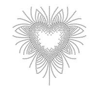 SUPERDANT Heart Shape Crystal Rhinestone Decals White Rhinestone Transfers Patches Love Iron on Applique Diamond Heat Transfer Sticker for Girl Colthing Hooded Sweatshirt Decoration