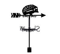 SUPERDANT Hedgehog Weather Vane Cute Hedgehog Weathervanes Black Metal Wind Vanes Animal Weather Vanes Weathervane Garden Ornament for Farmhouse Garden Outdoor Yard Roof Shed Paddock Decoration