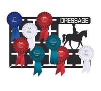 SUPERDANT Horse Taming Rosettes Medal Hanger Equestrian Rosette Medals Holder Personalised Award Ribbon Black Sports Metal Rack Wall Mount New Upgraded Design Gifts for Equestrianism Athletes