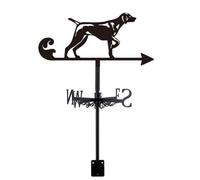 SUPERDANT Hound Dog Weather Vane Dog Weather Vanes for Sheds Iron Wind Vanes Metal Pet Weathervanes Black Wind Direction Indicator for Roof Garden Shed Farm Backyard Gazebo Barn Decoration