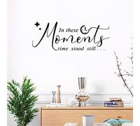 SUPERDANT in These Moments Time Stood Still Wall Stickers Family Wall Quotes Decal Black Stickers for Walls Peel and Stick for Living Bedroom Home Decorations