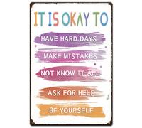 SUPERDANT Incentives Metal Tin Signs Positive Quotes Retro Metal Poster Motivation Vintage Wall Art Decor Inspiration Tin Signs for Home Living Room Bedroom Classroom Wall Decor Plaque Sign 30x20cm