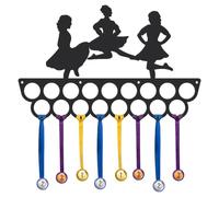 SUPERDANT Irish Dance Medal Hanger Honeycomb Shaped Medal Holder Personalised Irish Dancing Sports Award Black Metal Rack Wall Mount Hanging 17 Hangers Non-slip Hooks Gifts for Dancing Girl